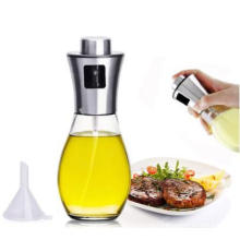 New Product Capacity Kitchen Cooking Oil Bottle Spray Vinegar Glass Bottle Stainless Steel Olive Oil Sprayer Bottle